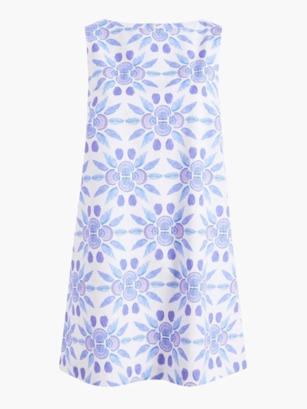 Hill House The Charlie Dress Blue Shell Mosaic NEW